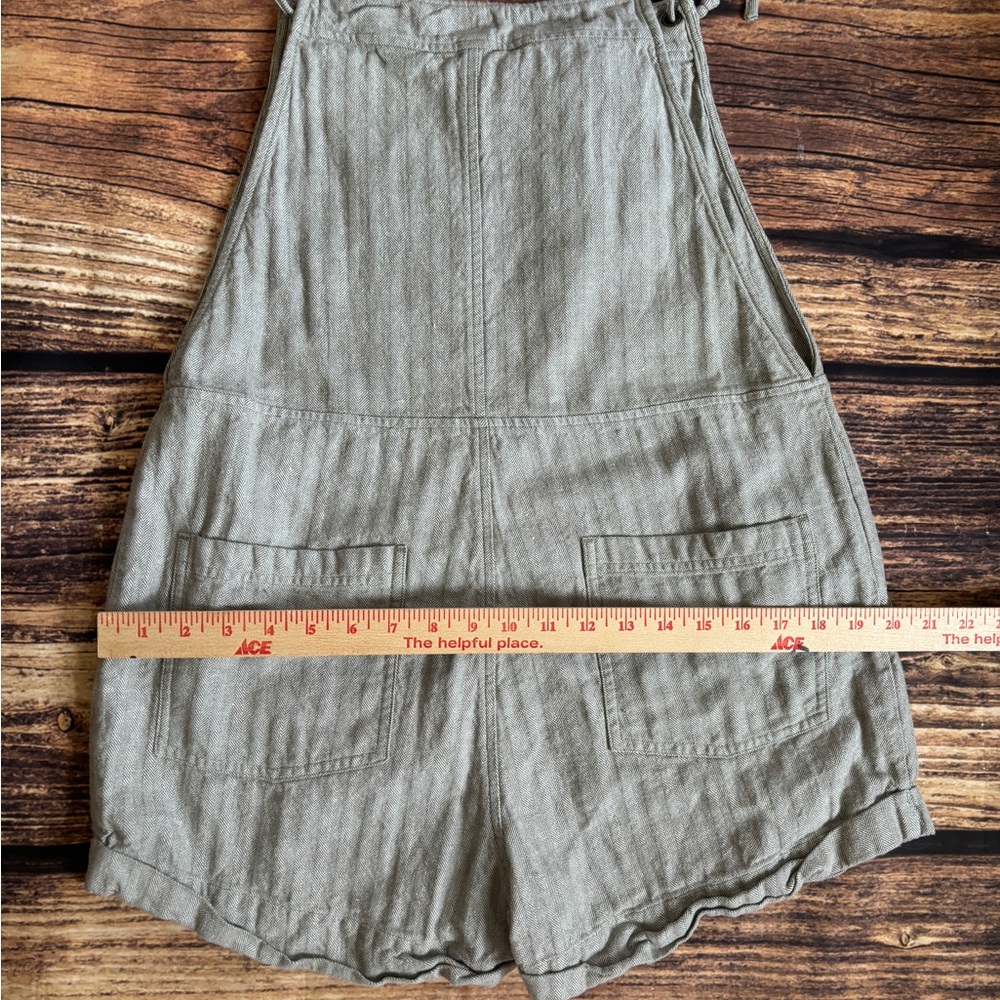 Levitate Dune Hemp Grey Herringbone Romper Shortall Shorts Overalls Jumper Large - Picture 8 of 8